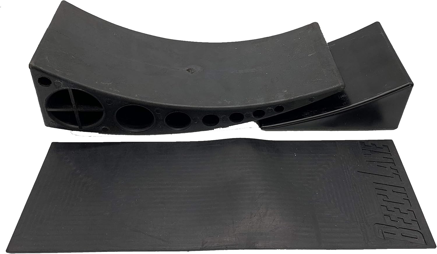 Beech Lane Camper Leveler 1 Pack - Precise Camper Leveling, Includes One Curved Leveler, One Chock, and One Rubber Grip Mat, Heavy Duty Leveler Works for Campers Up to 35,000 LBs Pack of 2