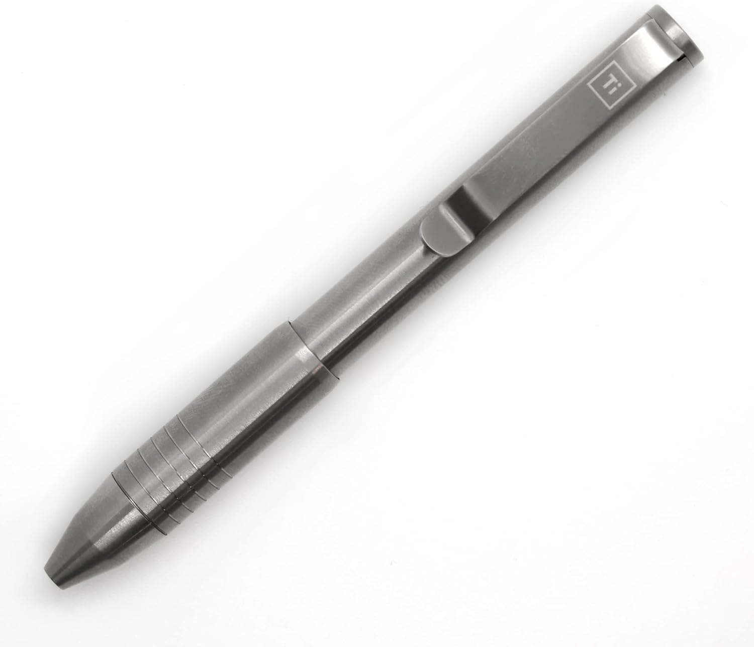 Ti Pocket Pro : The Auto Adjusting EDC Pen - Titanium Stonewashed Pack of 2