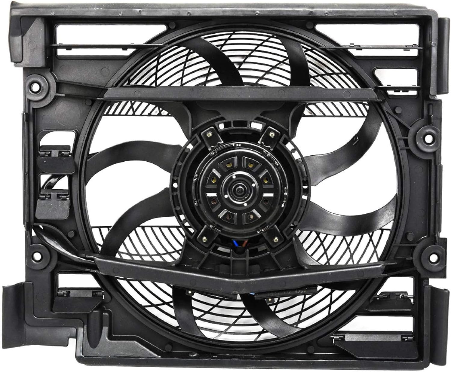 BOXI Condenser Cooling Fan Assembly for B-M-W 5Series E39 1997-1998 B-M-W 528i 2.8L / 1997-1998 B-M-W 540i 4.4L (Replaces 64548380780 621204 BM3113110)