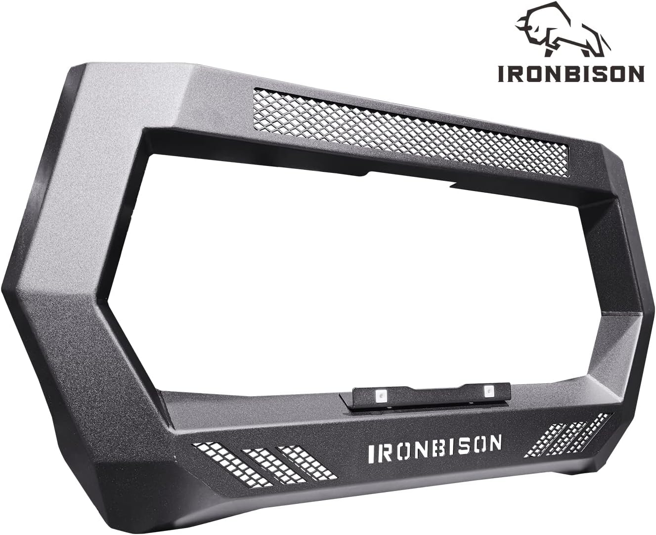 IRONBISON Barde Bull Bar Compatible with 2005-2022 Toyota Tacoma Pickup Truck Fine Textured Black Front Bumper Brush Grille Guard Compatible with 20” LED Light Bar