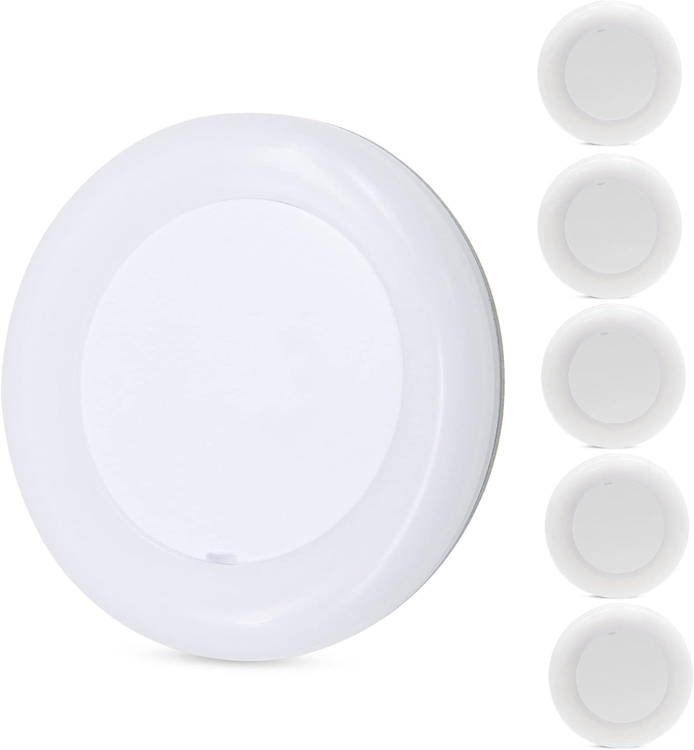 Homdec 12 Volt LED Ceiling Dome Light, 3'' LED RV Puck Light Super Slim Under Cabinet Light, Surface Mount 12V DC Interior Light for RV Camper Trailer Motorhome, 6 Packs Pack of 2