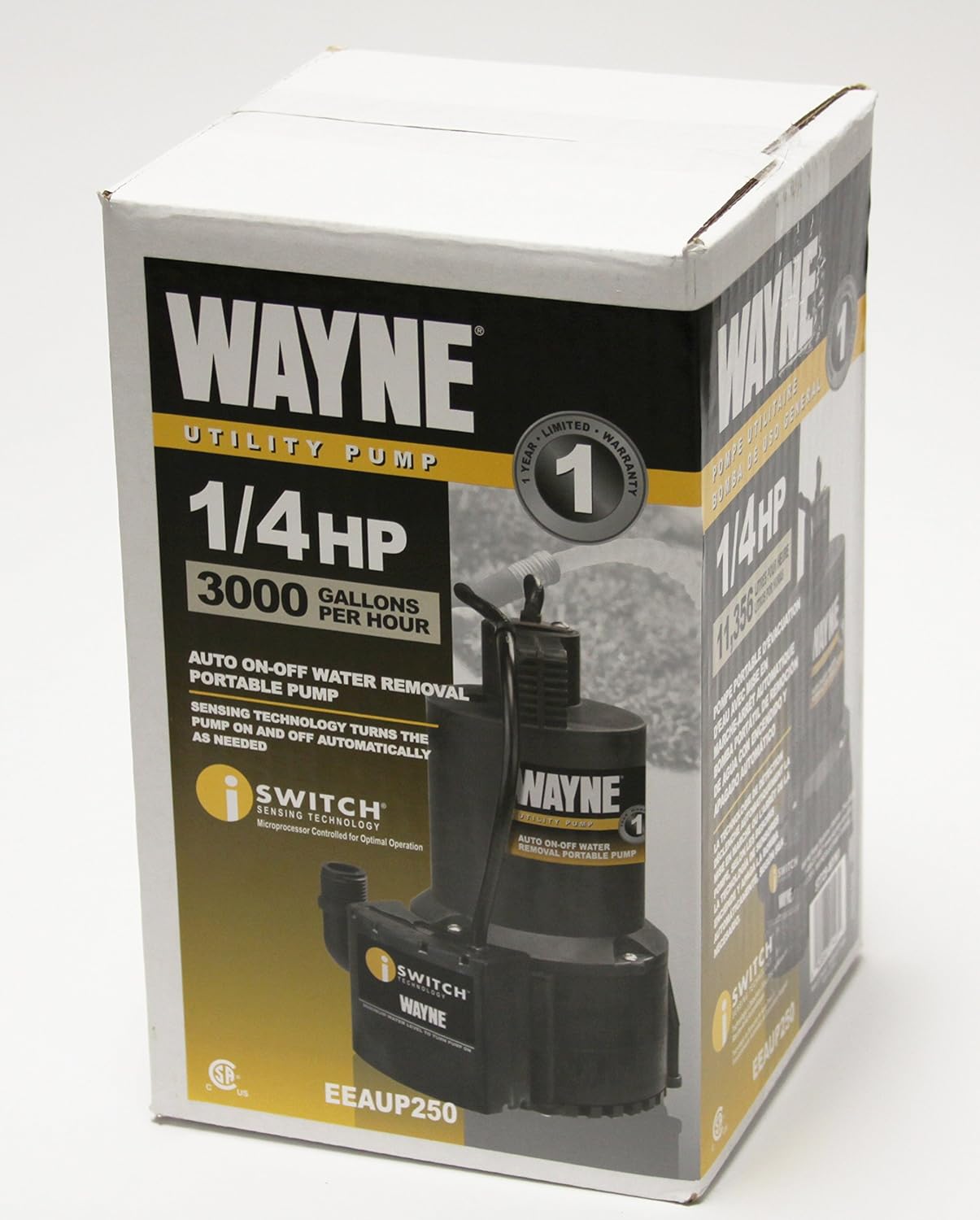 Wayne 57729-WYN1 EEAUP250 Pump, 1, Black