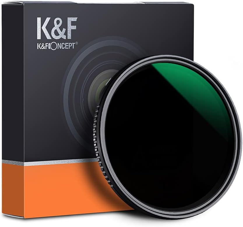 K&F Concept 55mm ND Filter, Variable Neutral Density Filter ND8-ND2000 (3-11 Stop), Japan Optical Glass Multi Nano-Coating Waterproof Super Slim Pack of 2