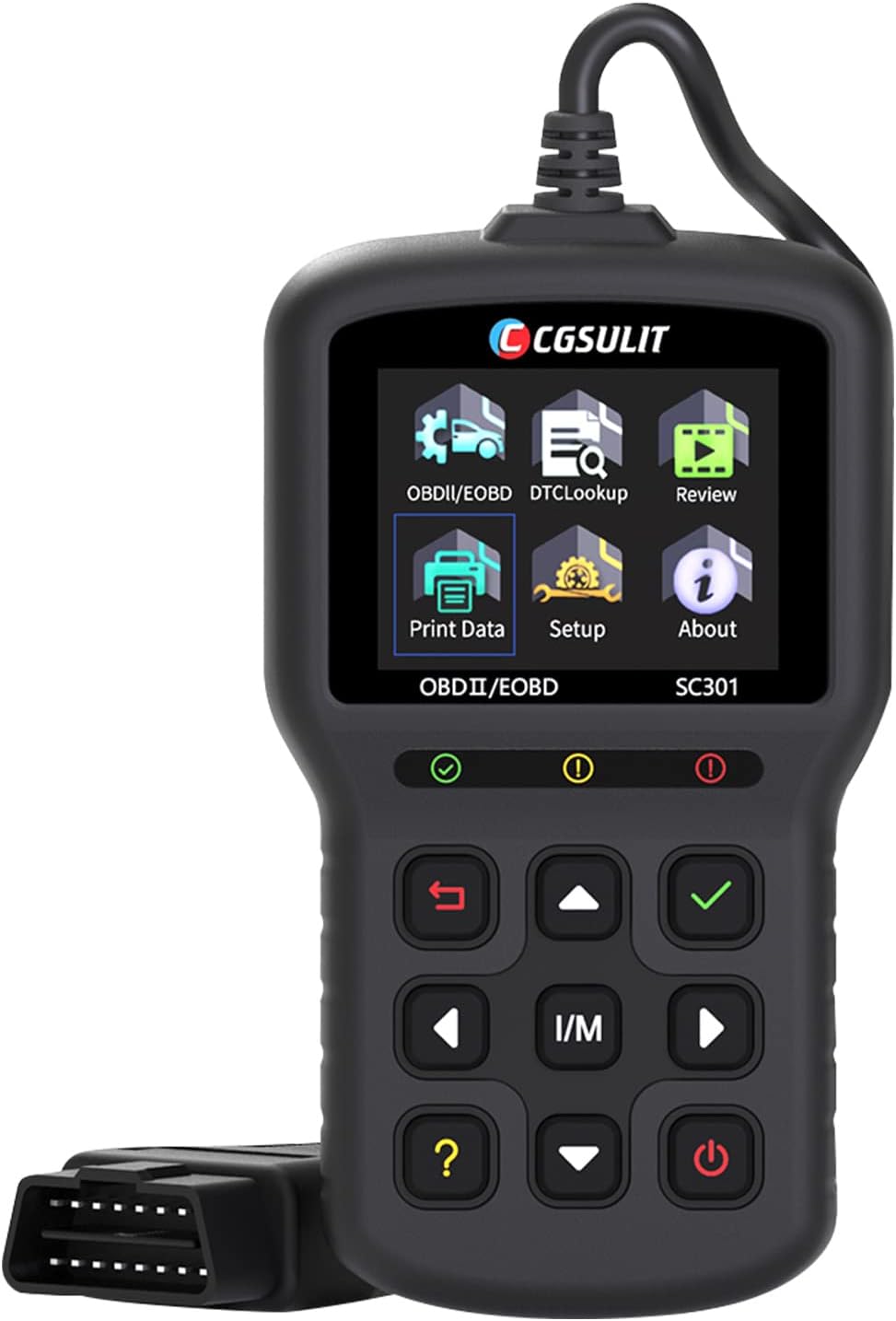 OBD2 Scanner CGSULIT SC301 Car Code Reader Check Engine Light with Reset Full OBDII Functions Vehicle Diagnostic Scan Tool for Smog Check,Live Data, DTC Lookup,On Board Monitor Test,Black Pack of 2