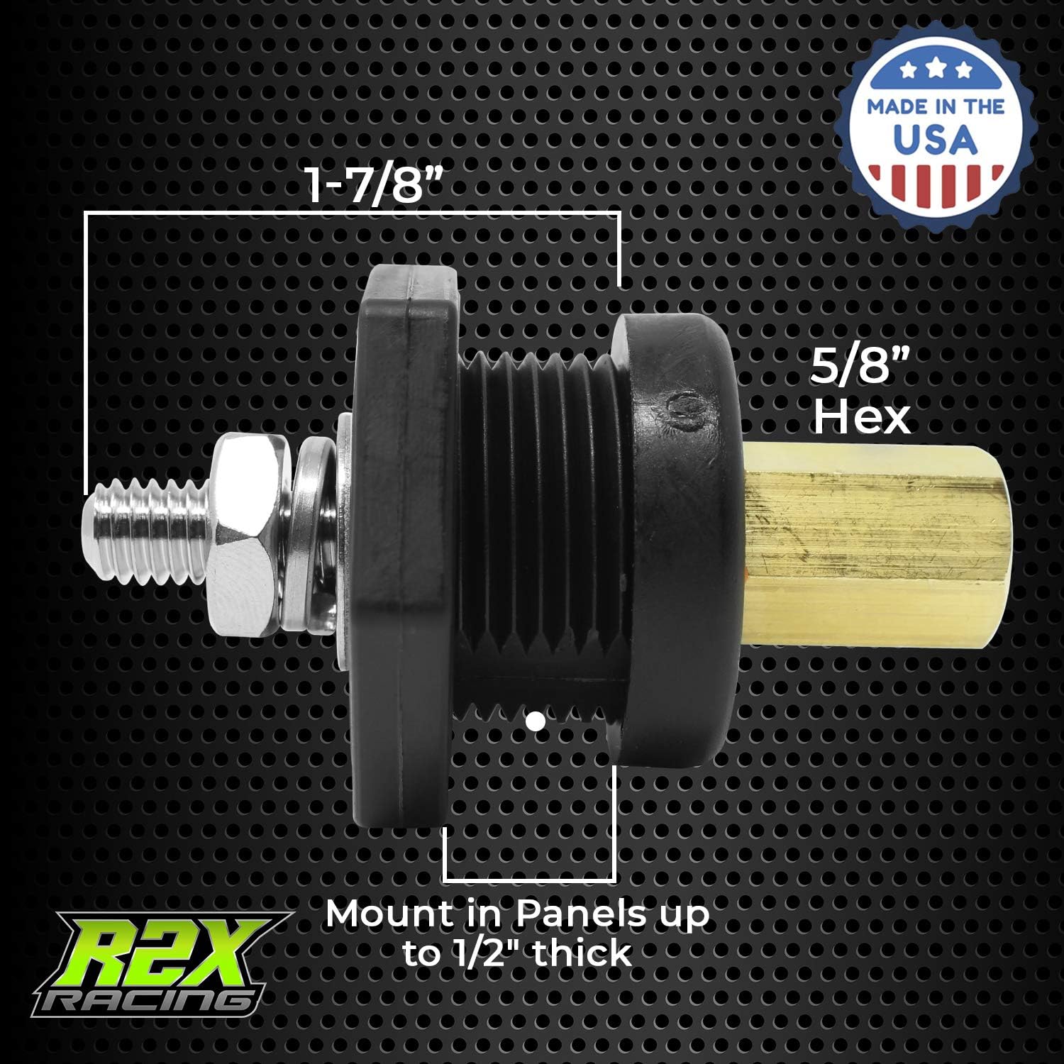 Heavy Duty Remote Battery Charging and Jumper Terminals with Mounting Bracket, Made in the USA Pack of 2