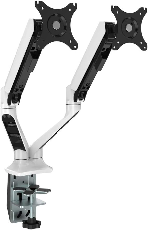 Height Adjustable Full Motion Dual Monitor Desk Mount 17