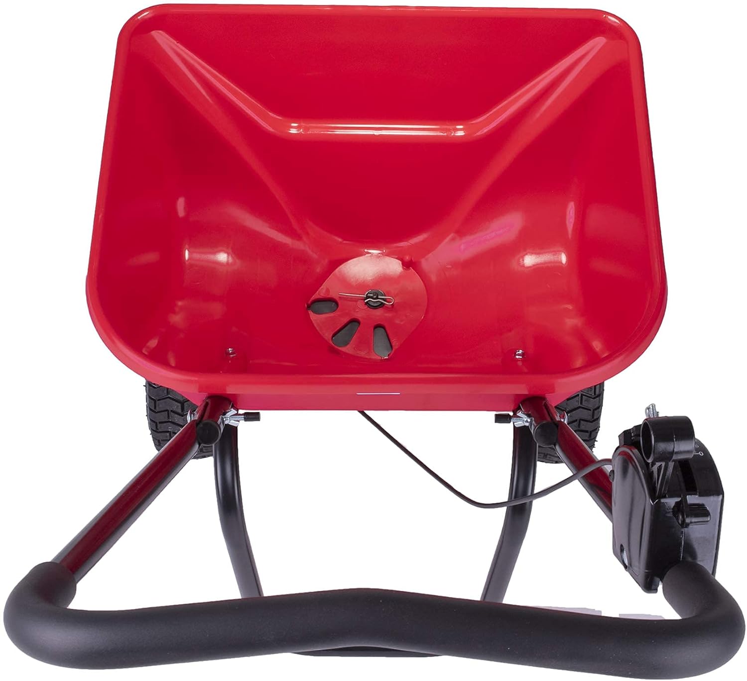 EarthWay 2050P Deluxe 80 LBS Heavy-Duty Walk Behind Commercial Broadcast Spreader with Pneumatic Tires, Even Spread, Built-in Side Spread Control and Pre-Assembled