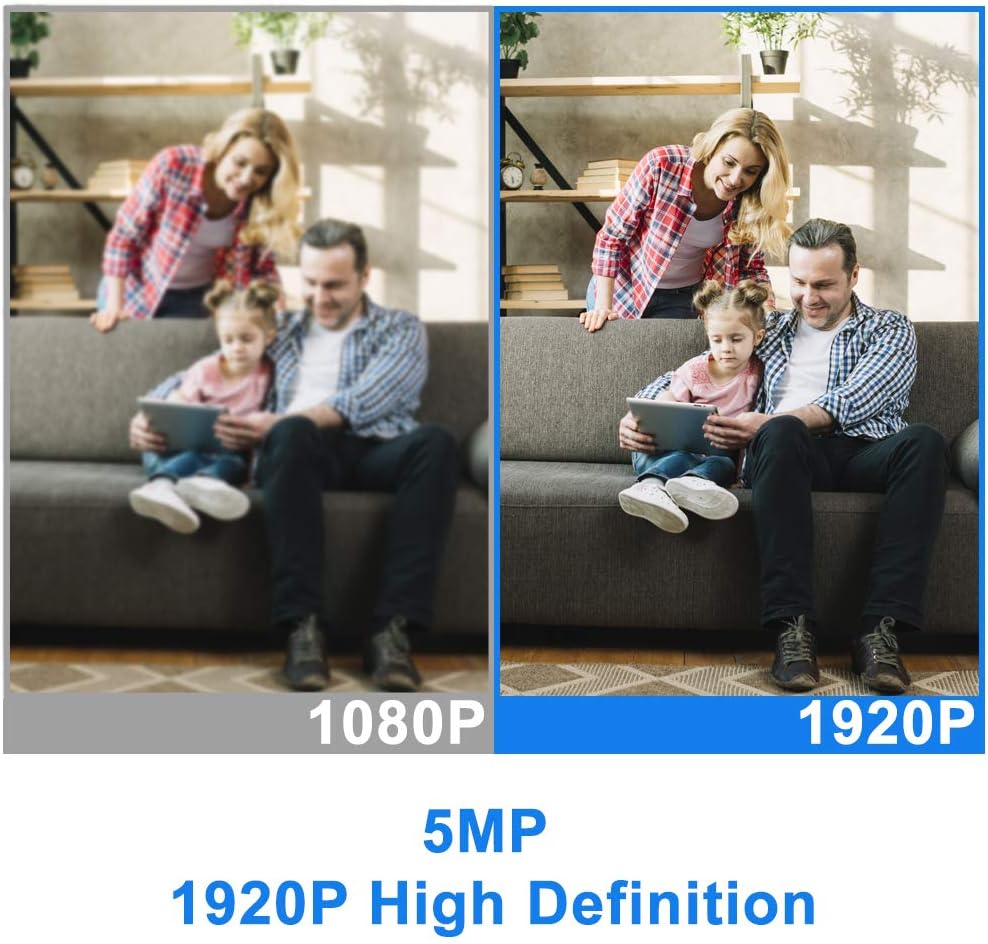 GW Security 8 Channel 4K NVR 5MP H.265 IP Surveillance Security Camera System with 8-Piece Super HD 1920P Weatherproof Video & Audio PoE Security Dome Cameras