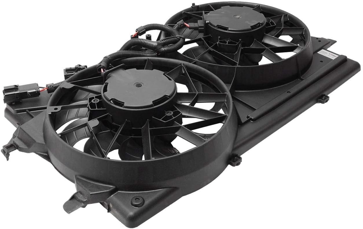 TOPAZ Dual Radiator Cooling Fan Motor Assembly fits Ford Focus 01-02