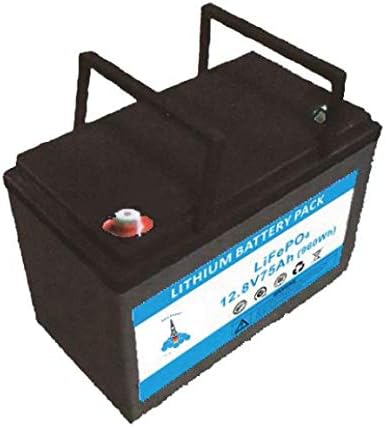 LiFePO4 12v 75ah Battery with Built in BMS - M6 Terminal