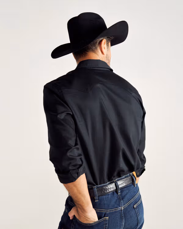 Men's Vintage Weight Sawtooth Cotton Pearl Snap