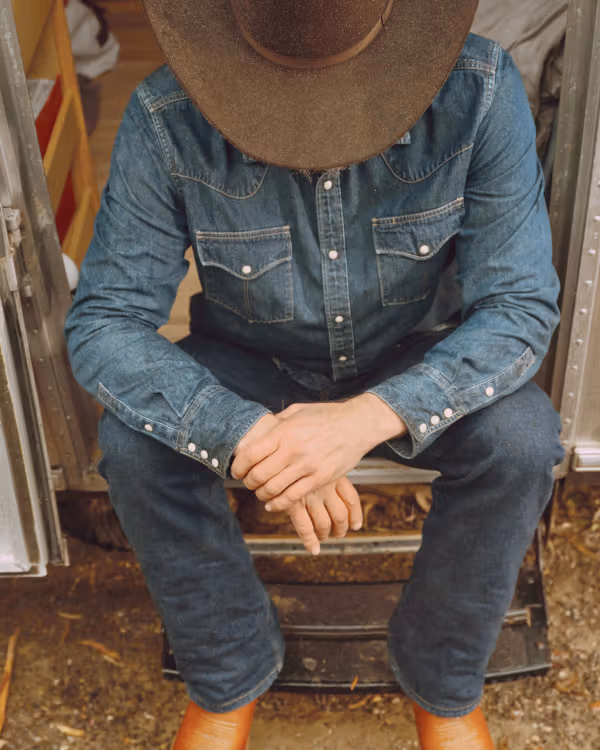 Men's Denim Pearl Snap