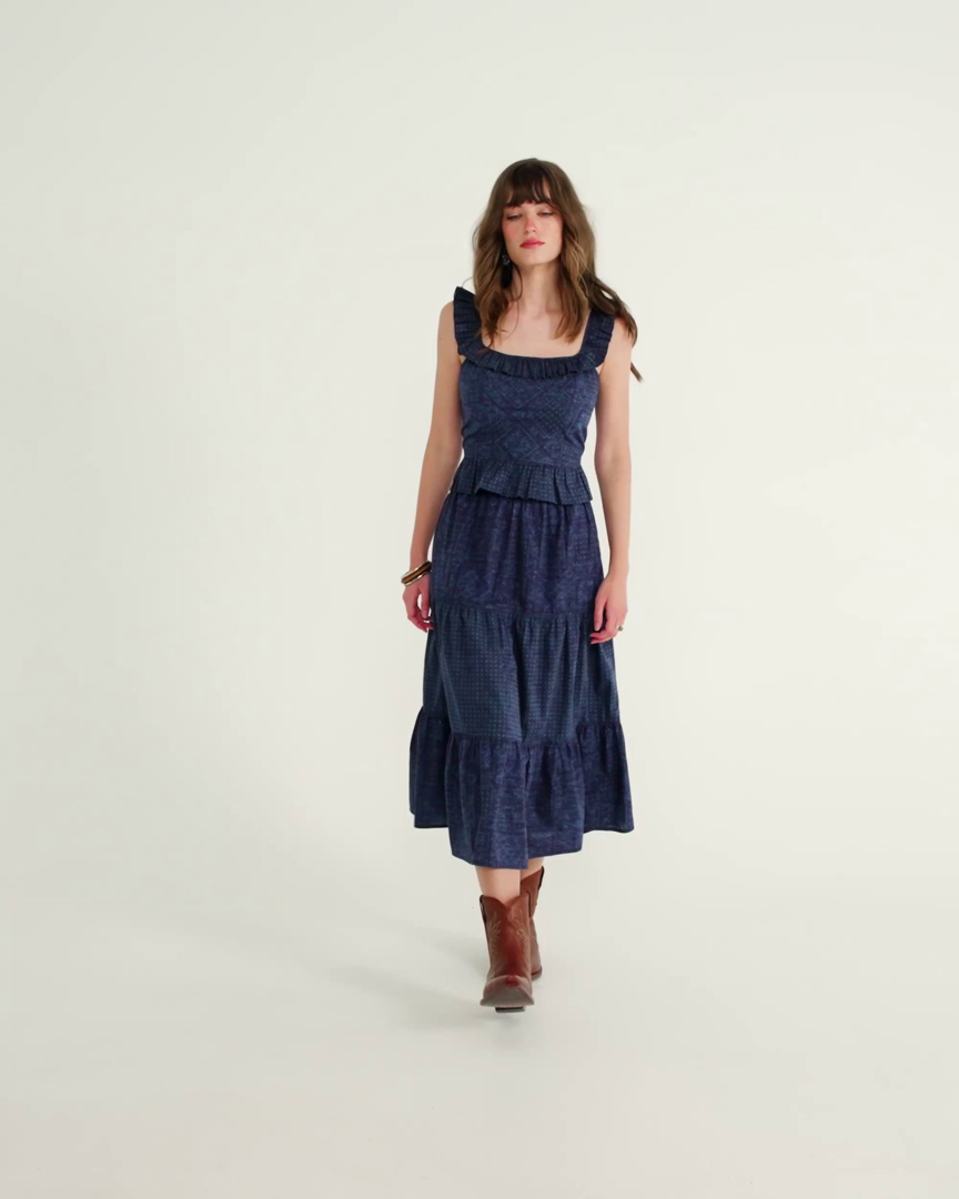 Women's Bandana Midi Skirt