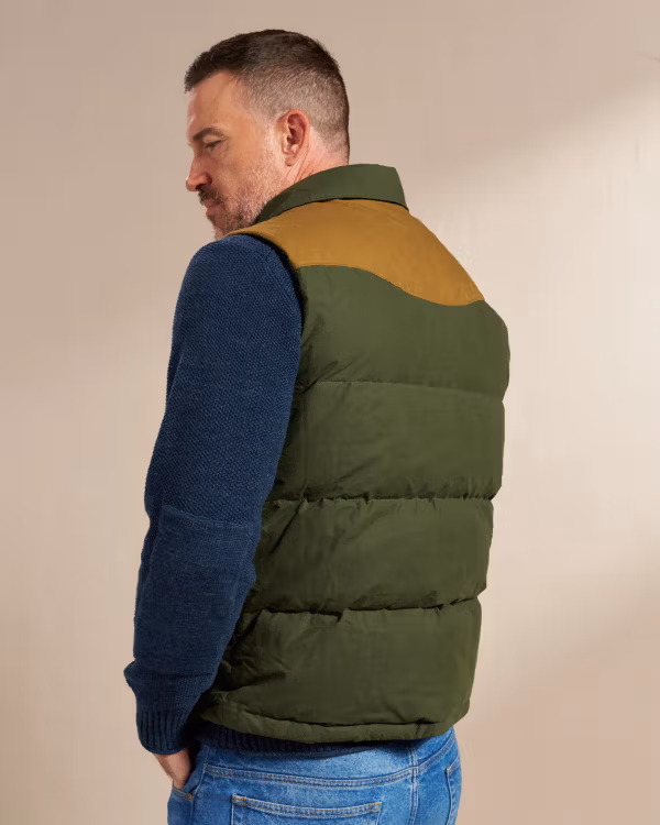 Men's Western Canvas Puffer Vest