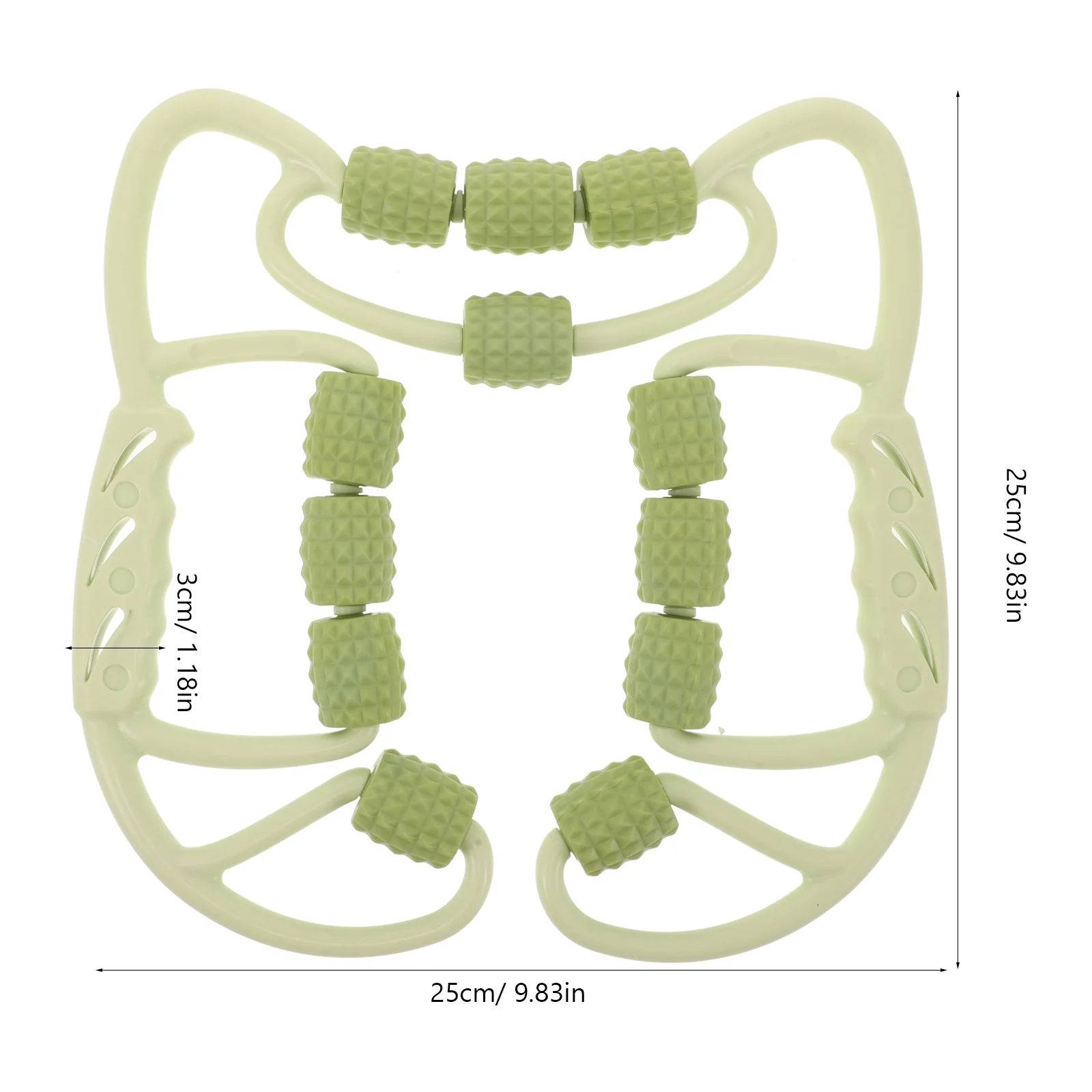 Leg Roller for Muscles Deep Tissue Large Yoga Mat Fitness Green