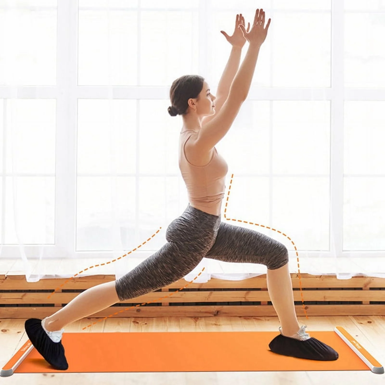 Yoga Sliding Mat Indoor Sport Speed Skating Training Board Mat Ice Hockey Roller Skating Leg Exercise 200cm Pink