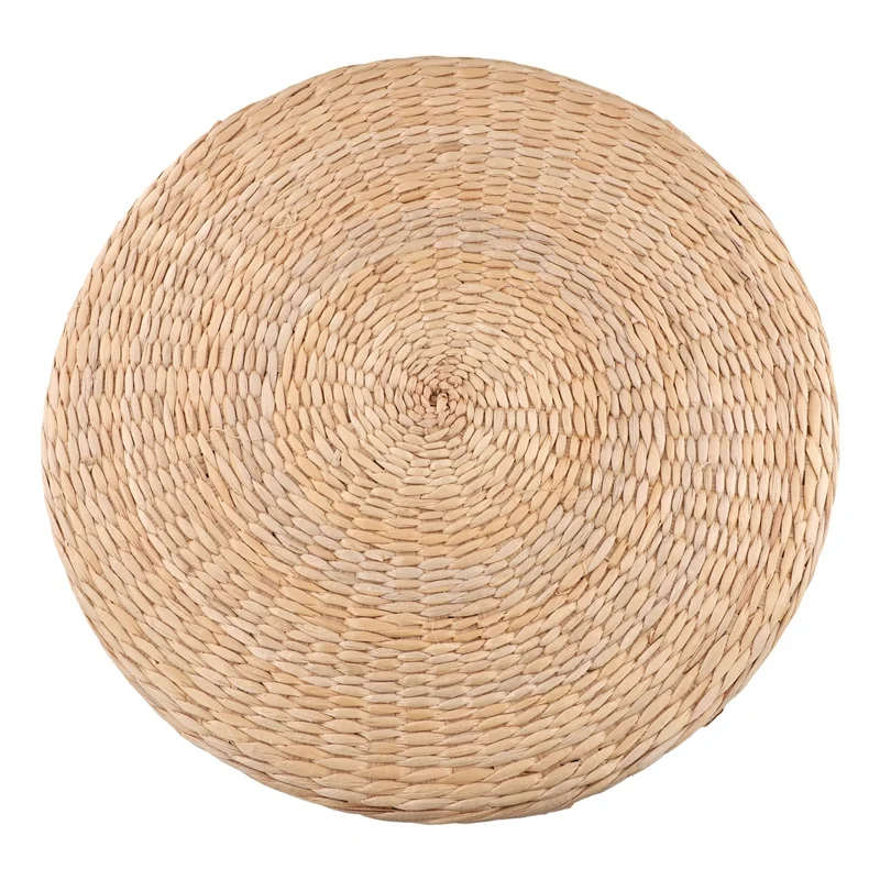 45Cm Yoga Mats Round Pouf Floor Pillow Seat Cushion Straw Meditation Thickening Soft E pwm25