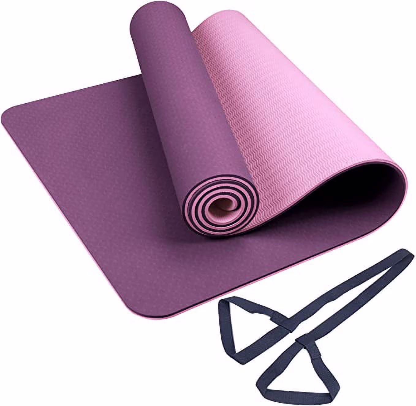 1/3 Inch (8mm) Extra Thick Exercise Workout Yoga Mat with Carrying Strap