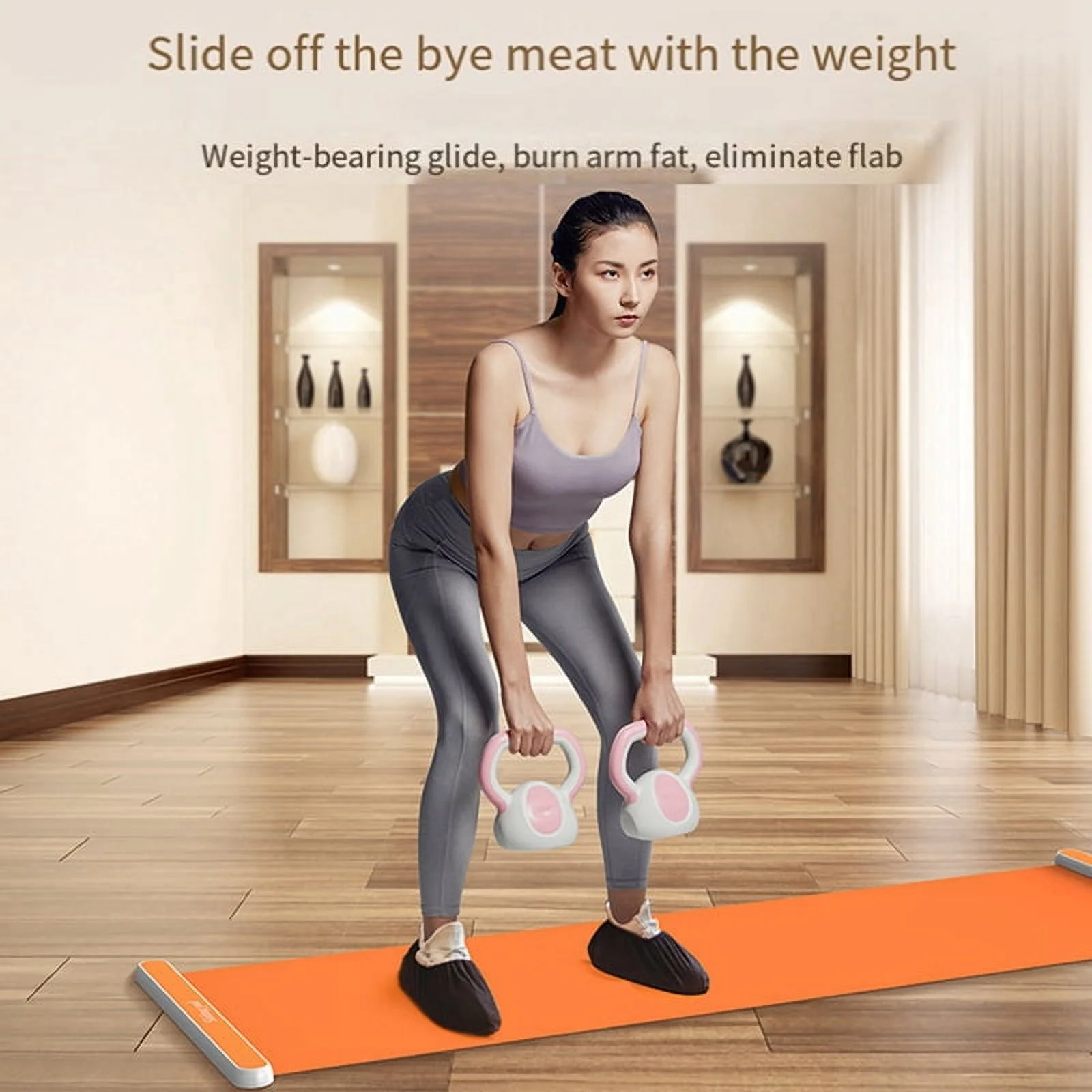 Yoga Sliding Mat Indoor Sport Speed Skating Training Board Mat Ice Hockey Roller Skating Leg Exercise 200cm Pink