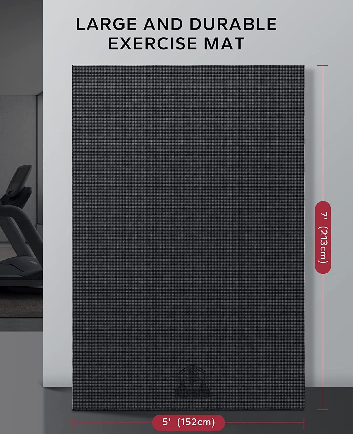 Extra Large Exercise Mat-7'x5'/6'x8'/6'x9'/6'x10'/6'x12'x8mm(1/3 inch),Non-Slip, Ultra Durable, Thick Workout Mats for Home Gym Flooring Cardio, Yoga Mats for Fitness, High-Density Exercise