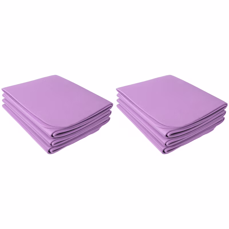 2X Foldable Yoga Mat Folding Travel Fitness Exercise Mat Double Sided Non-Slip for Yoga Pilates & Floor Workouts