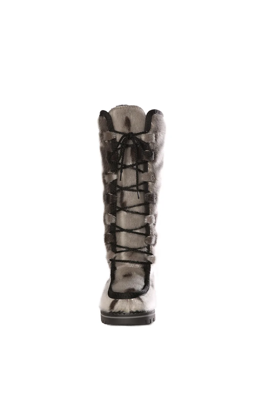 Bottes en fourrure de Loup Marin naturel - Clara