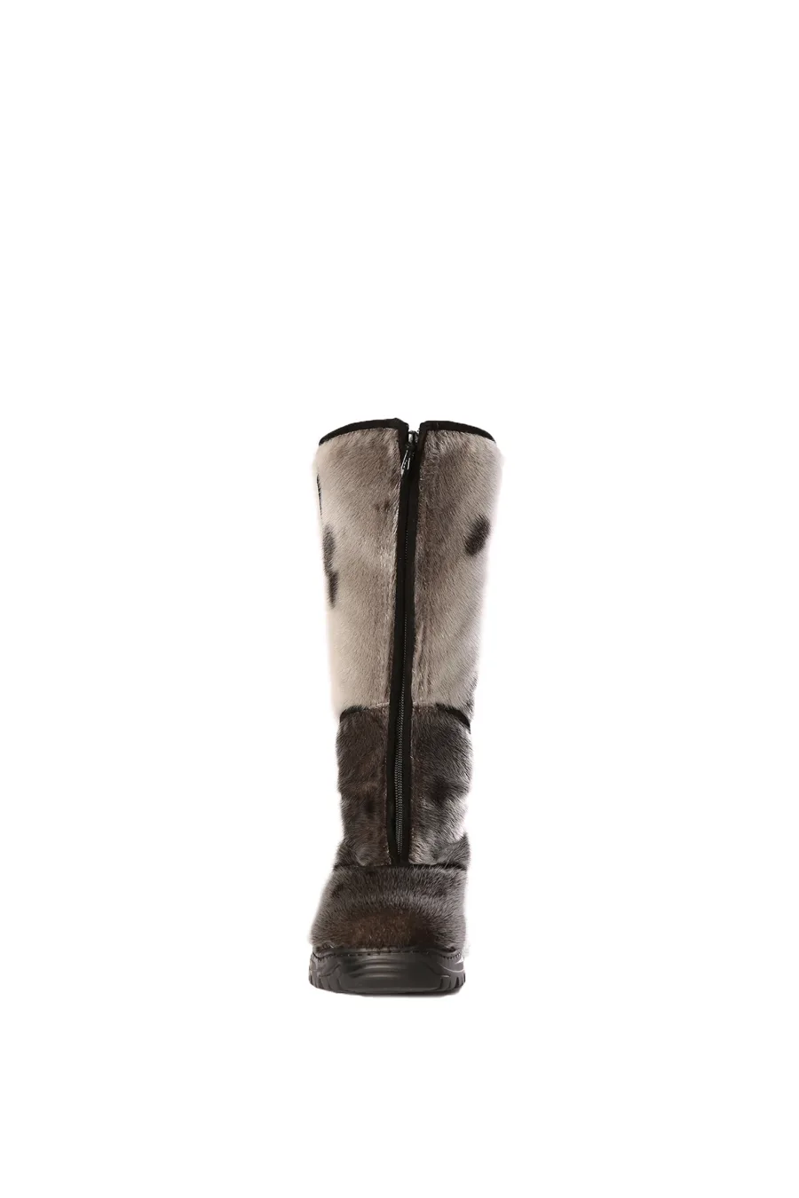 Bottes en fourrure de Loup Marin naturel - Semelle traction - Kiona