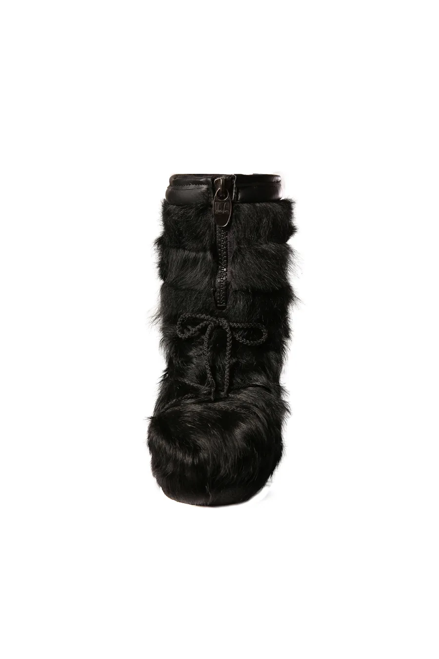 Bottes en fourrure de Vache noire damier - Blizzard