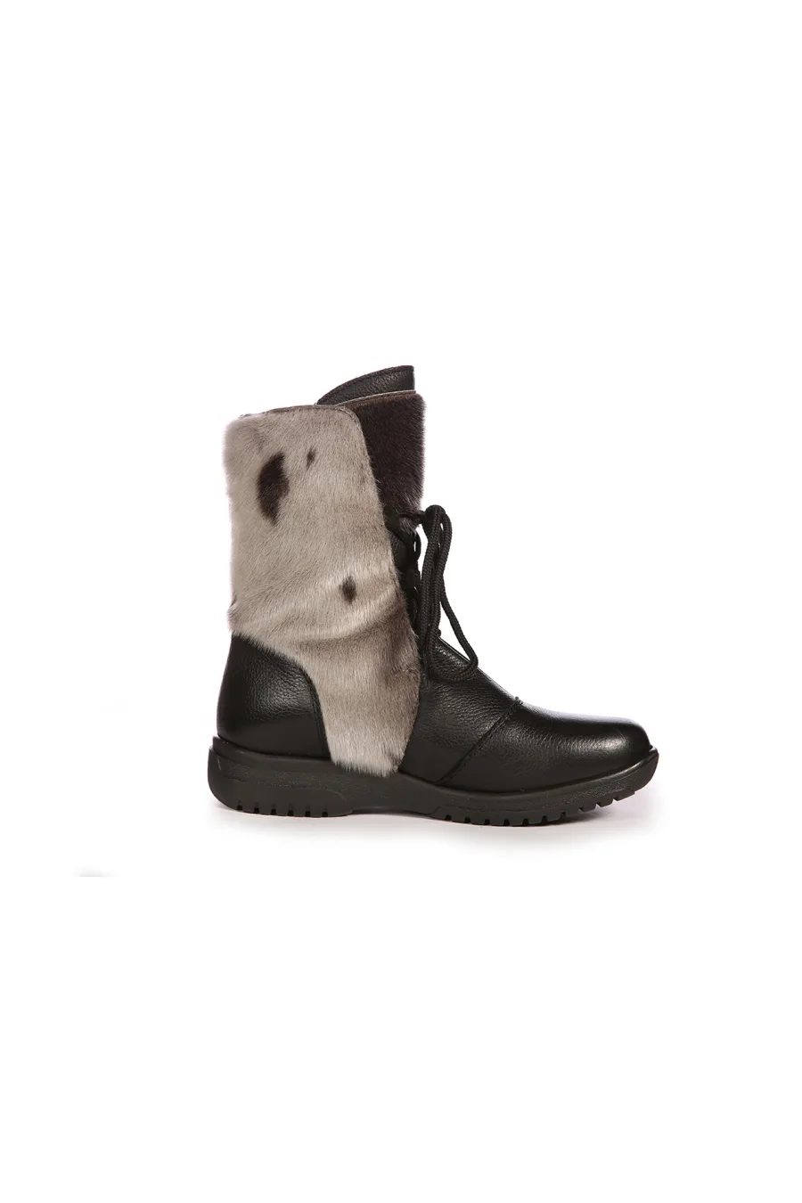 Bottes en fourrure de Loup Marin naturel - Patty