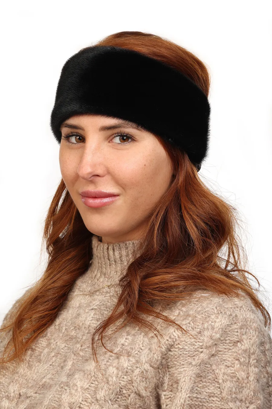 Bandeau en Loup Marin noir