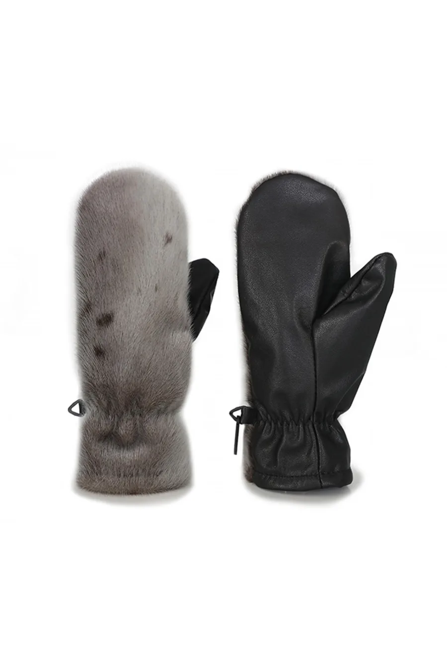 Mitaines en fourrure de Loup Marin naturel - De ville