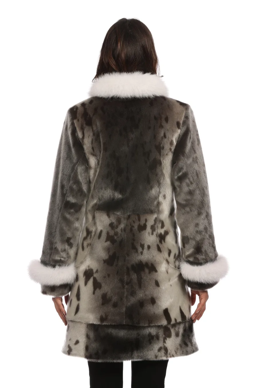 Manteau Delphine - Loup Marin naturel & Renard Blanc