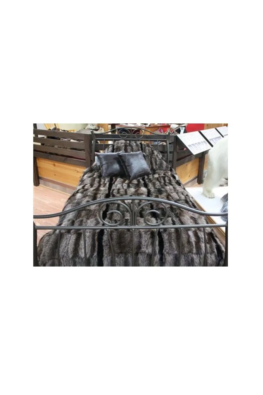 Couvre-lit en fourrure de Raton Laveur