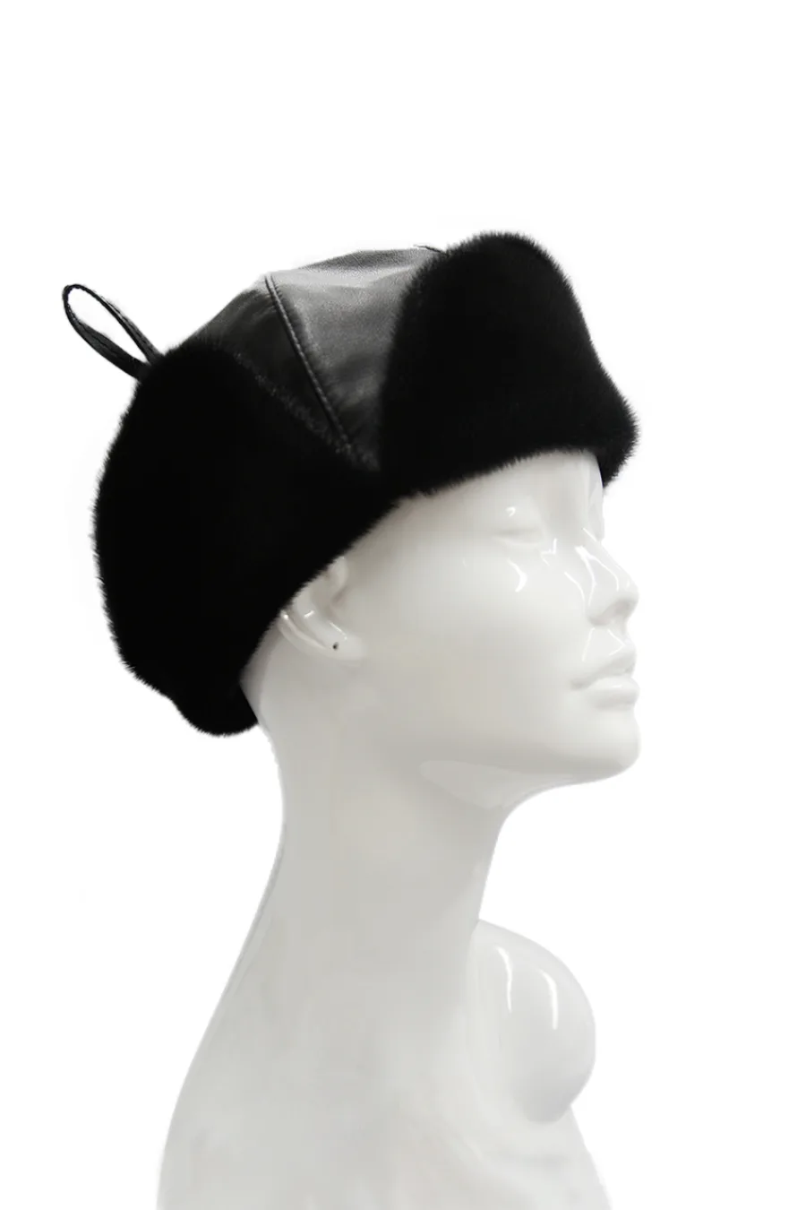 Chapeau en fourrure de Loup Marin noir - GRC