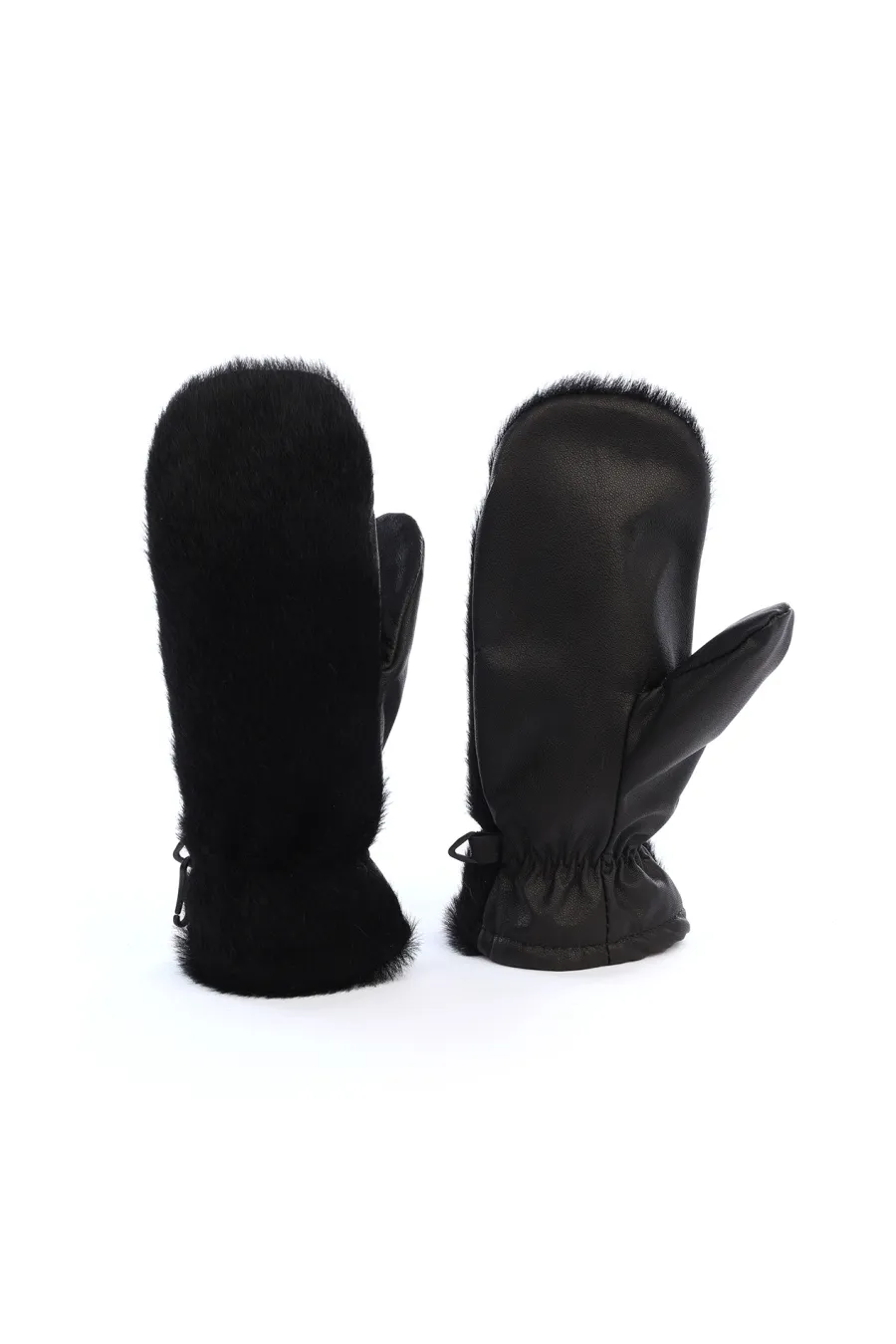 Mitaines en fourrure de Vache noire - De ville