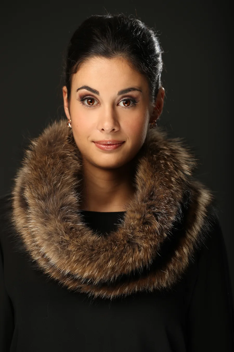 Foulard Infinity Castor Noir et Coyote Naturel