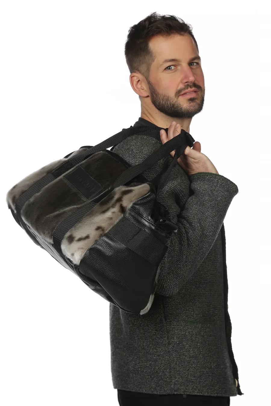 Sac de voyage cuir et Loup Marin naturel