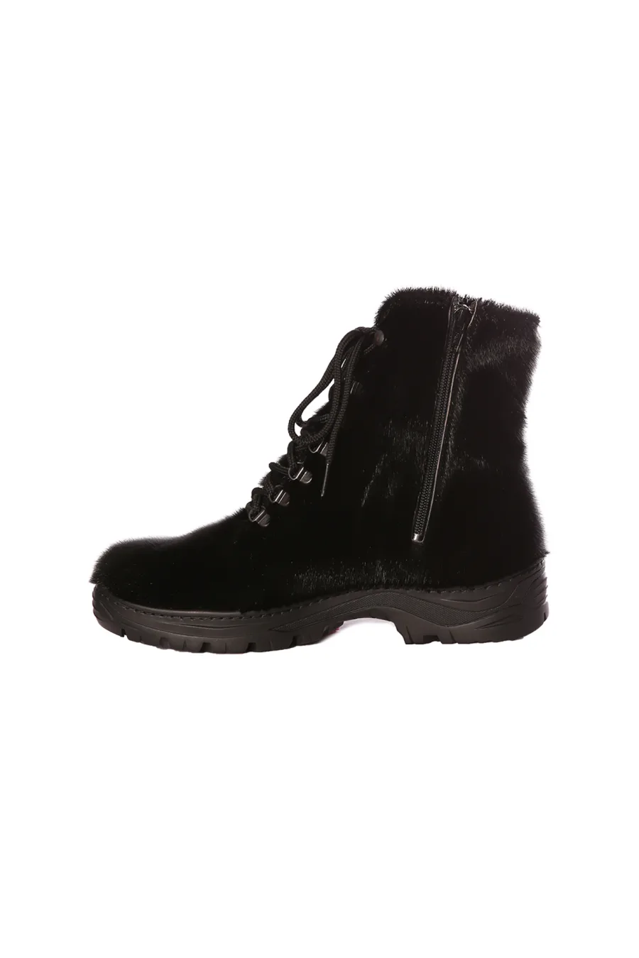 Bottes en fourrure de Loup Marin noir - David