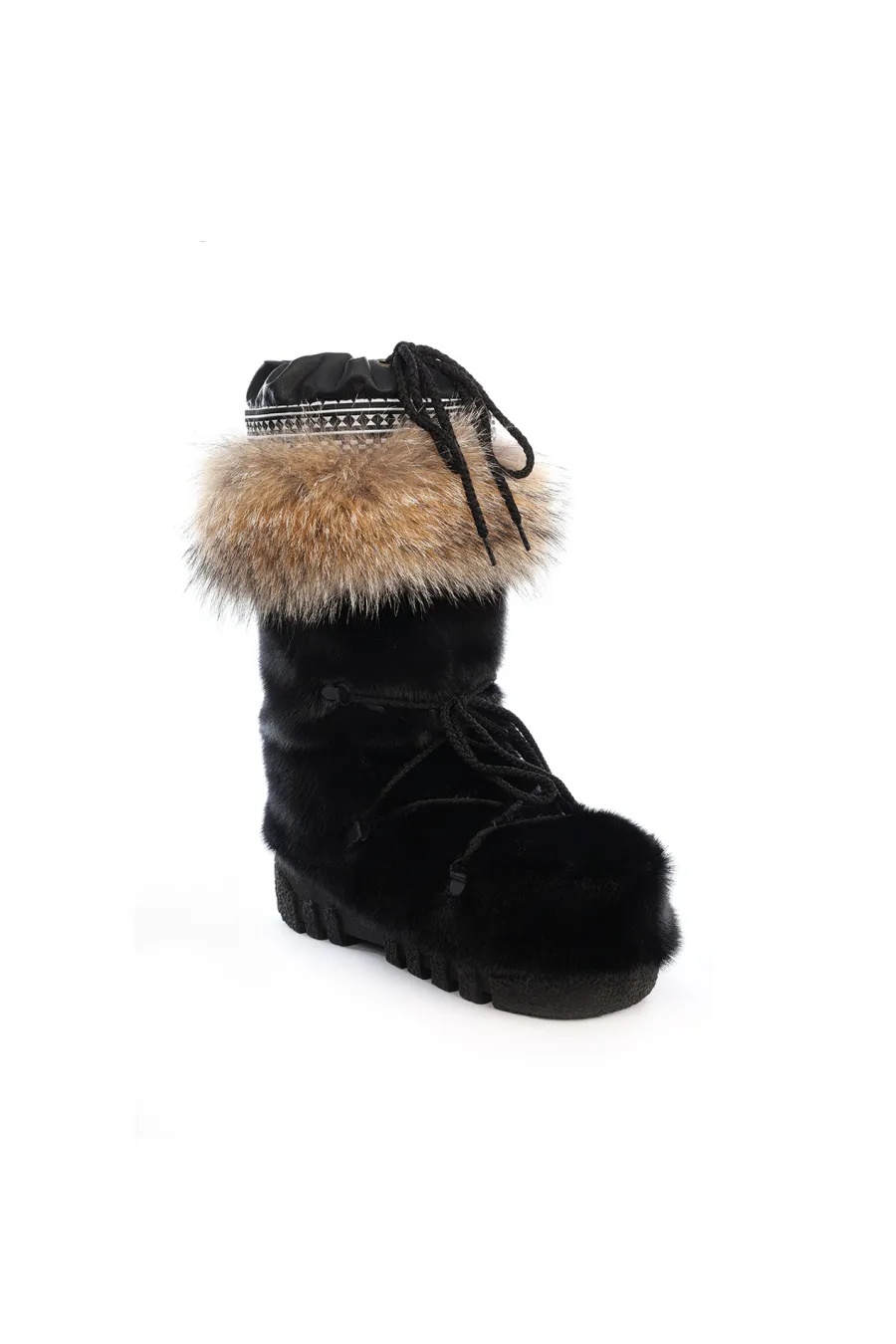 Bottes en fourrure de Loup Marin noir - Mukluks