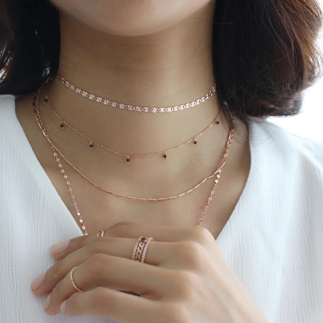 Highlight Chain Choker- Sterling Silver