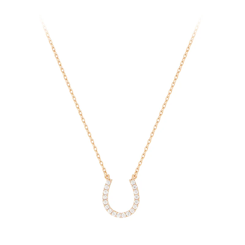Horseshoe Pendant Necklace- Sterling Silver