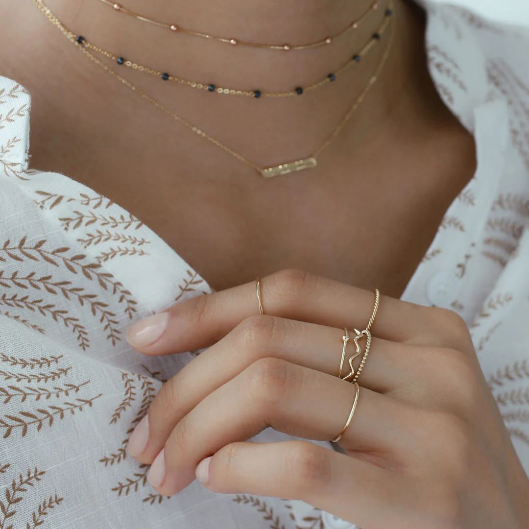 Twist Stacker Ring- 14K Gold