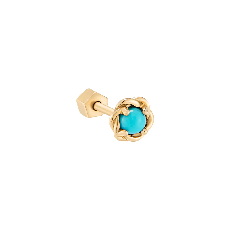 Twist Frame Cartilage Earring- 14K Gold