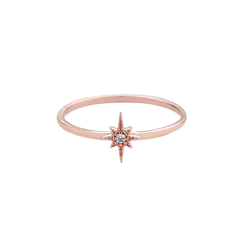 Starburst Slim Ring- Sterling Silver