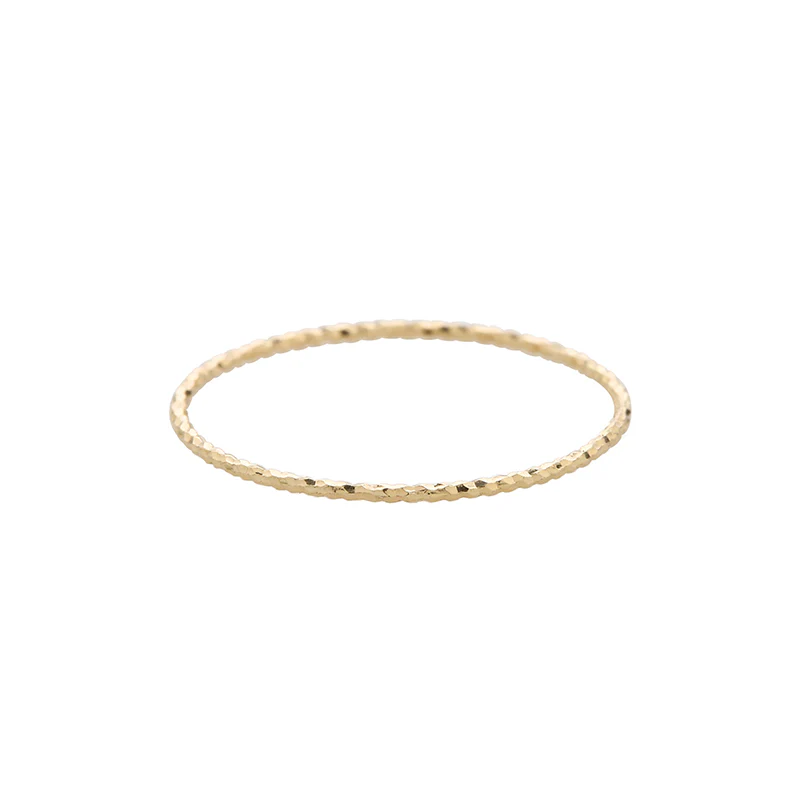 Thin Textured Ring- 14K Gold