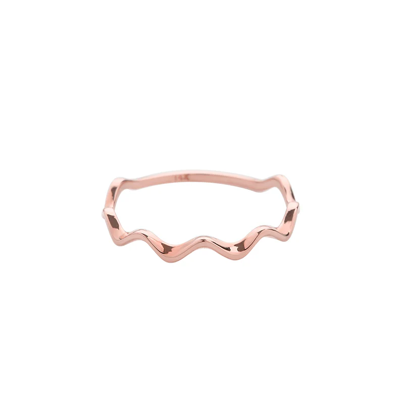 Dainty Wavy Ring- 14K Gold