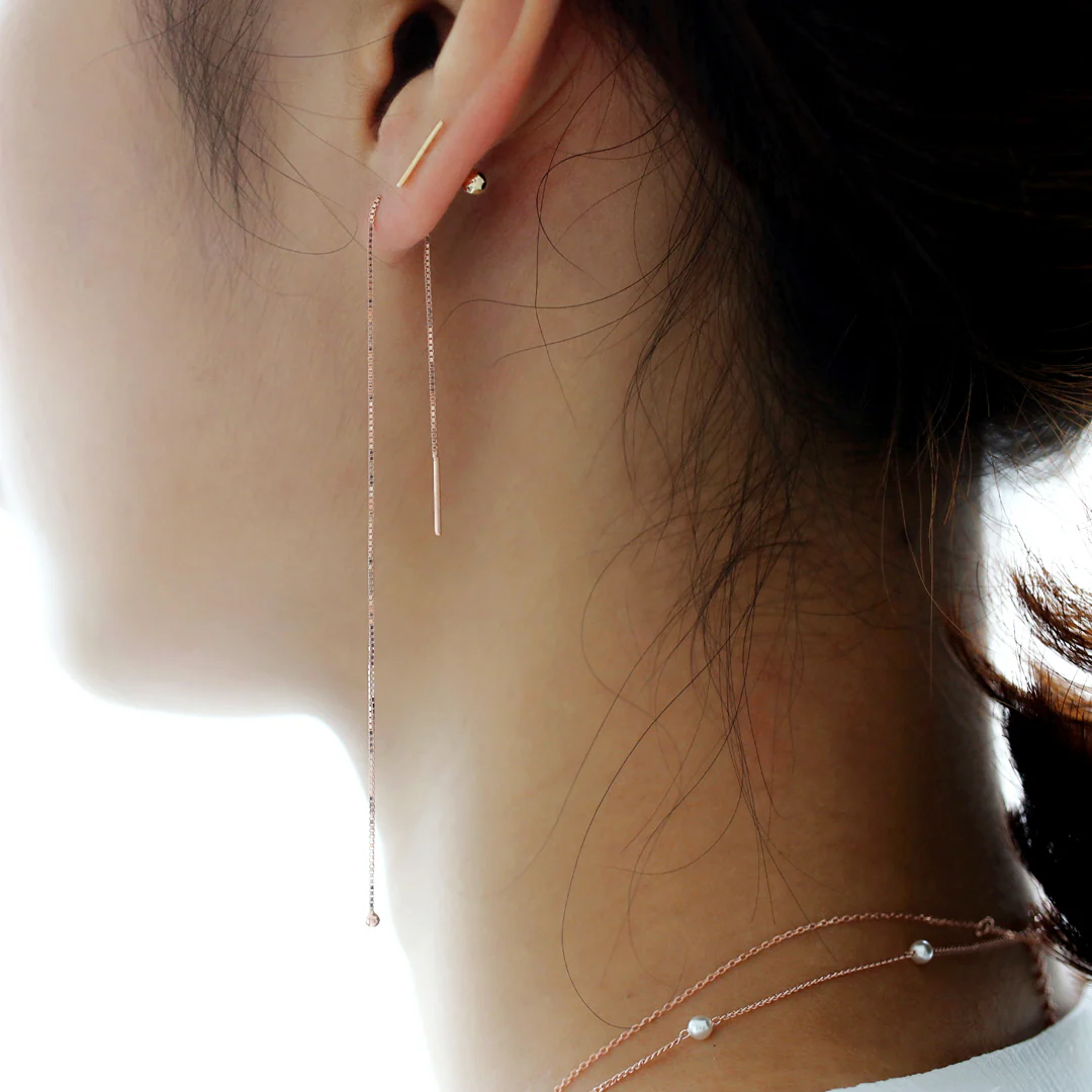 Simple Chain Threader Earrings