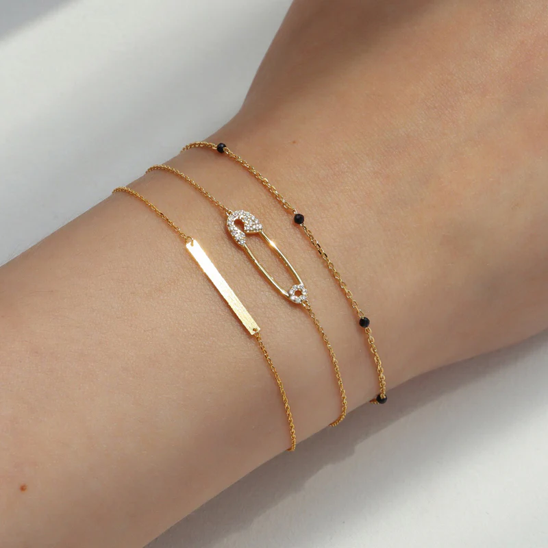 Safety Pin Bracelet- Sterling Silver