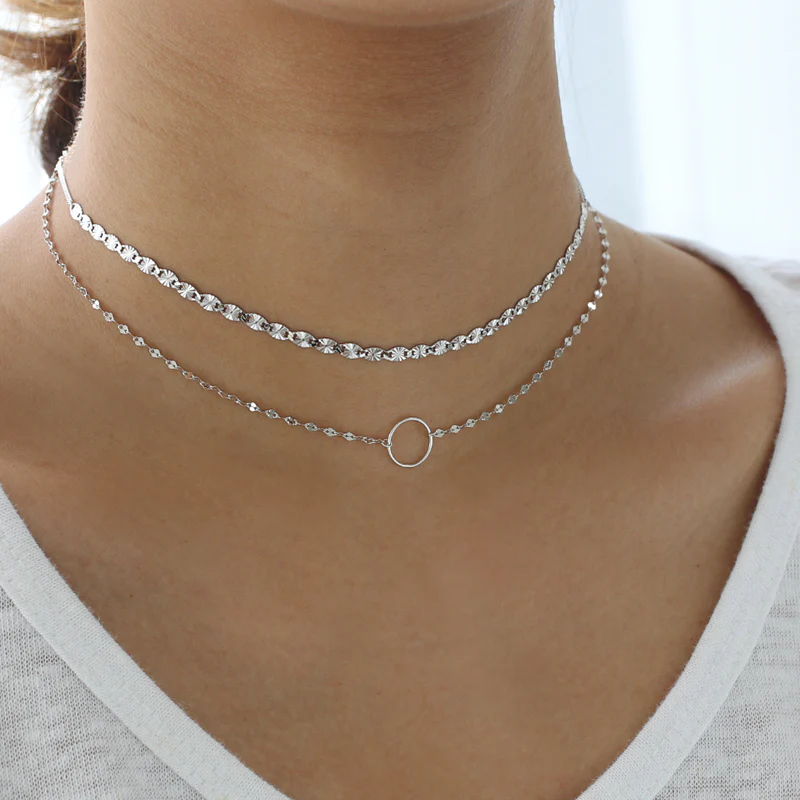 Eternity Chain Choker- Sterling Silver