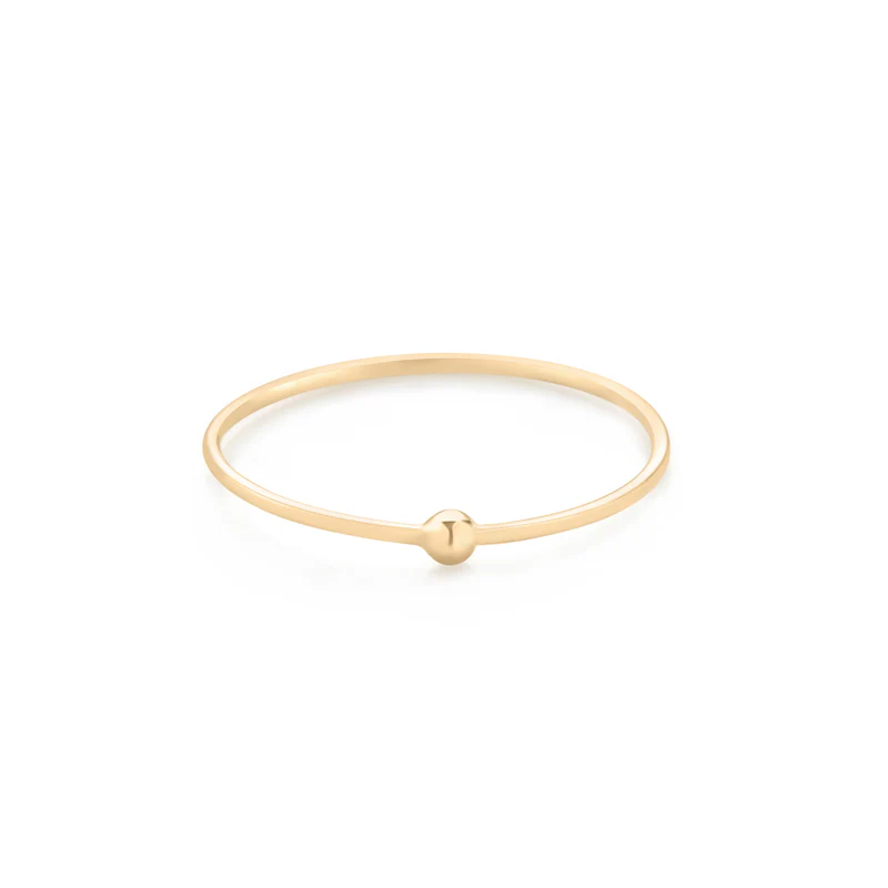 Thin Ball Ring- 14K Gold